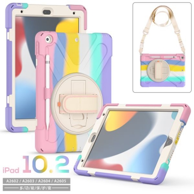 for iPad 10.2 inch with pen slot Colorful Pink